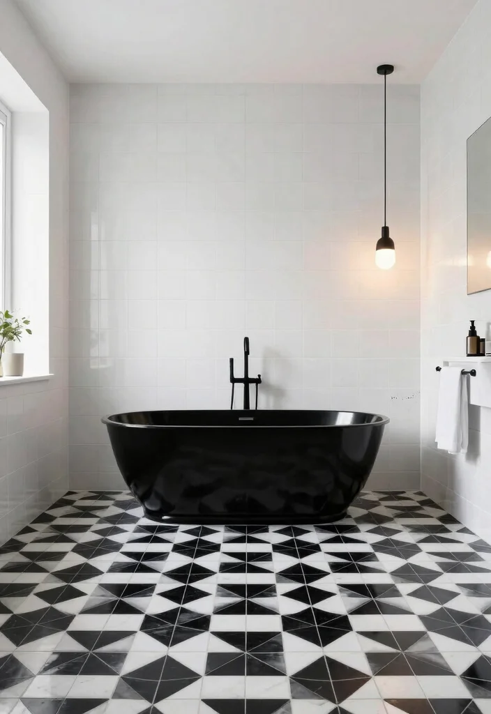 15 Beaumont Tile Bathroom Ideas With Designer Style - 2. Elegant Black and White Design 1