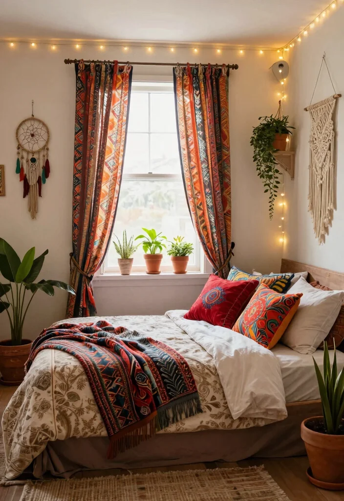 15 Bedroom With Window Behind Bed Ideas: Unique Airy Design - 2. Bohemian Bliss 1
