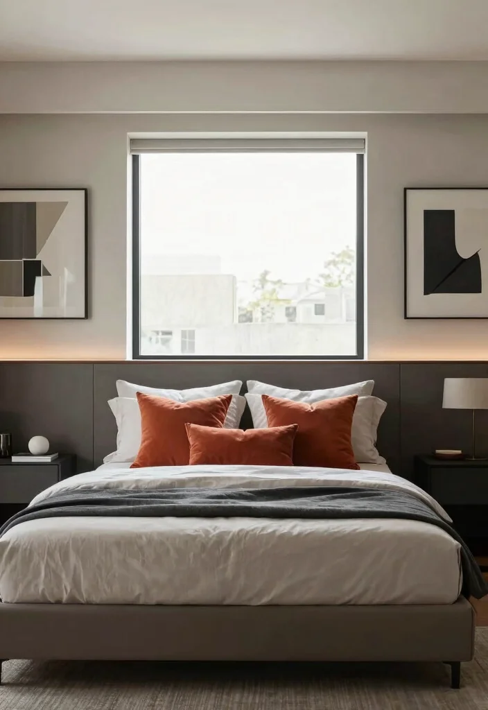 15 Bedroom With Window Behind Bed Ideas: Unique Airy Design - 3. Contemporary Elegance 1