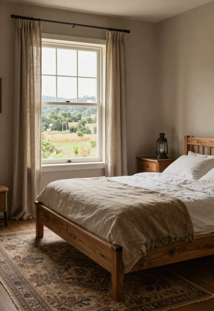 15 Bedroom With Window Behind Bed Ideas: Unique Airy Design - 4. Rustic Retreat 1