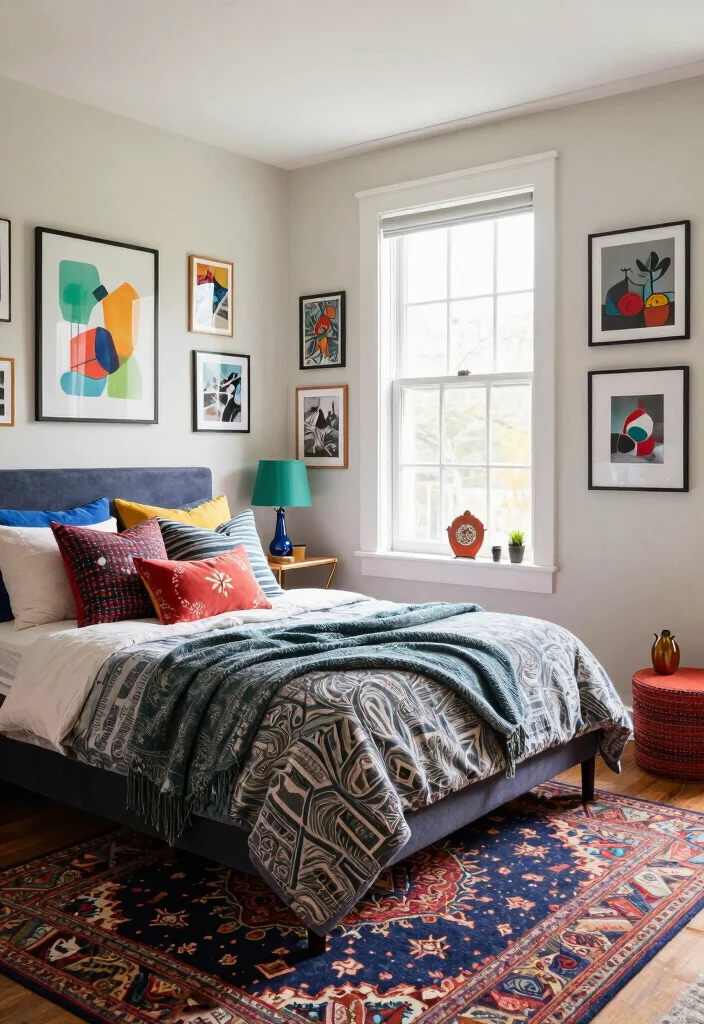 15 Bedroom With Window Behind Bed Ideas: Unique Airy Design - 7. Eclectic Mix 1