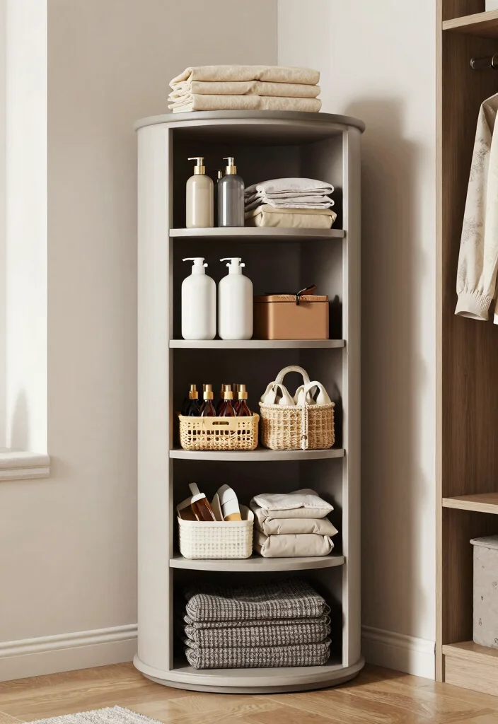15 Cabinet for Small Bedroom Closets Ideas for Smart Storage - 11. Rotating Cabinets 1