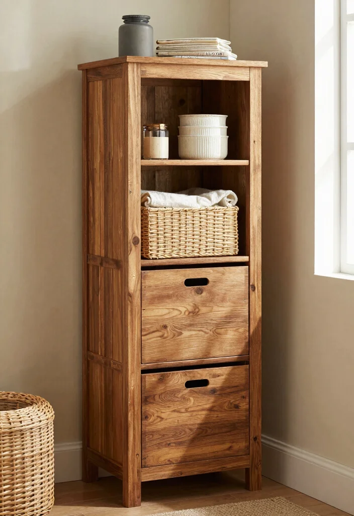 15 Cabinet for Small Bedroom Closets Ideas for Smart Storage - 12. Rustic Storage Cabinets 1