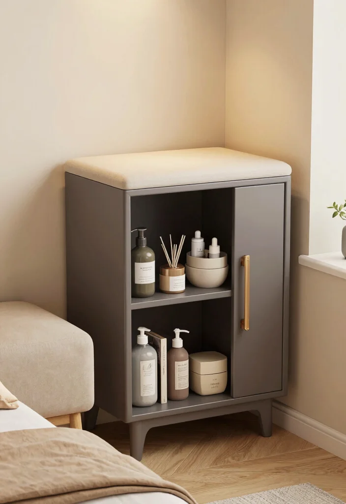 15 Cabinet for Small Bedroom Closets Ideas for Smart Storage - 9. Dual-Purpose Cabinets 1