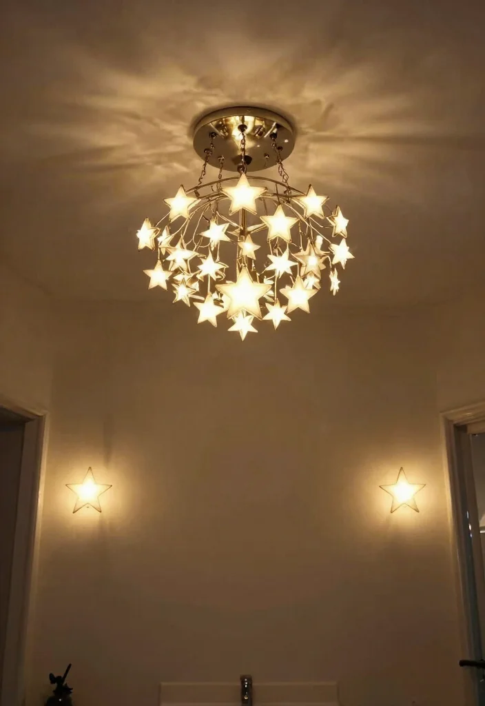 15 Celestial Bathroom Ideas With Dreamy Skies - 7. Cosmic Lighting 1