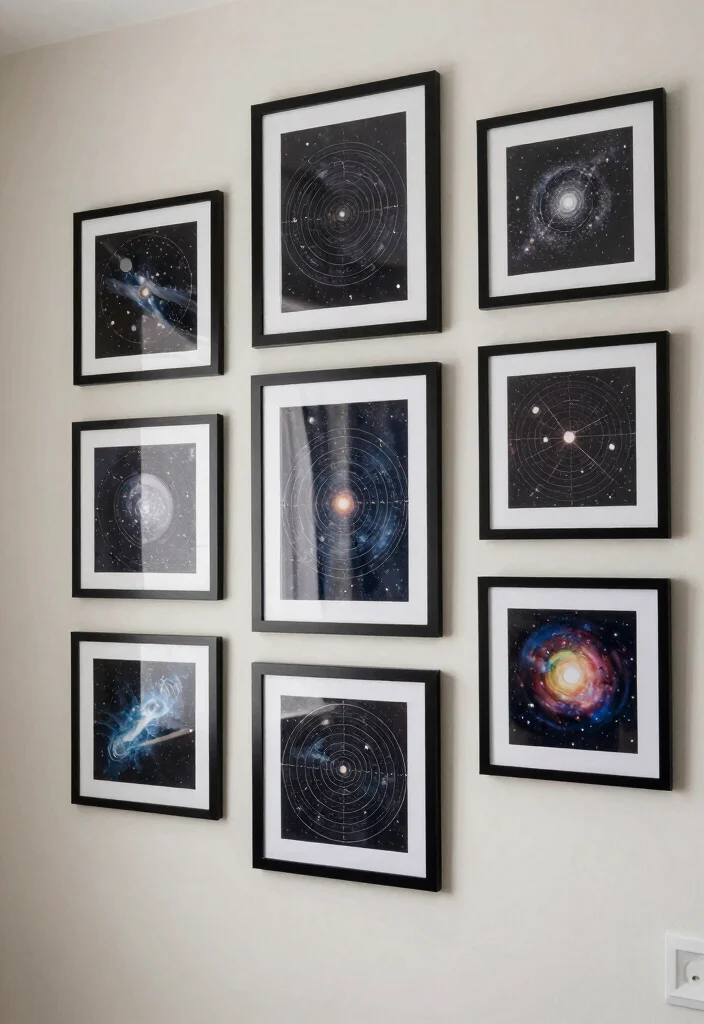 15 Celestial Bathroom Ideas With Dreamy Skies - 9. Celestial Wall Art 1