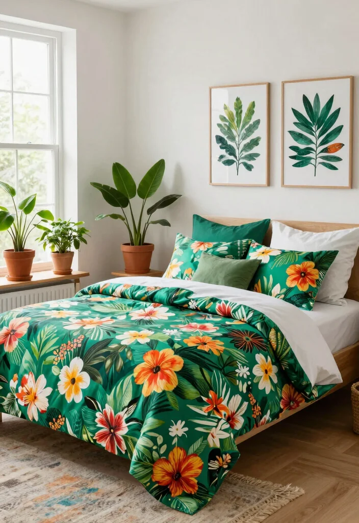 15 Floral Bedding Bedroom Ideas for a Soft Romantic Touch - 3. Botanical Bliss 1