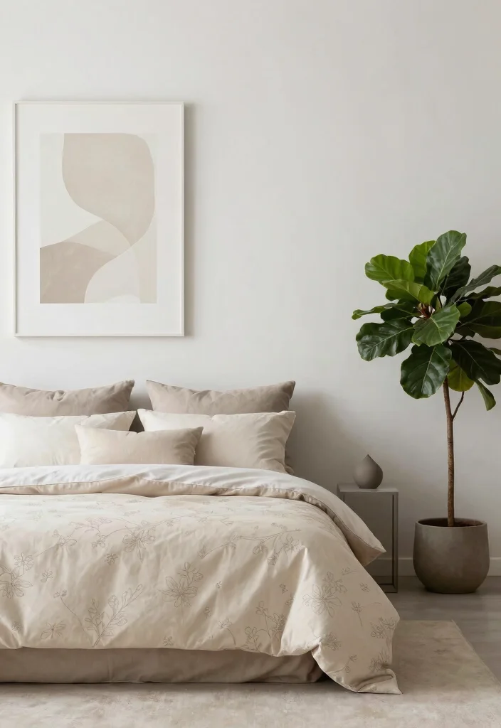 15 Floral Bedding Bedroom Ideas for a Soft Romantic Touch - 8. Chic Minimalism 1