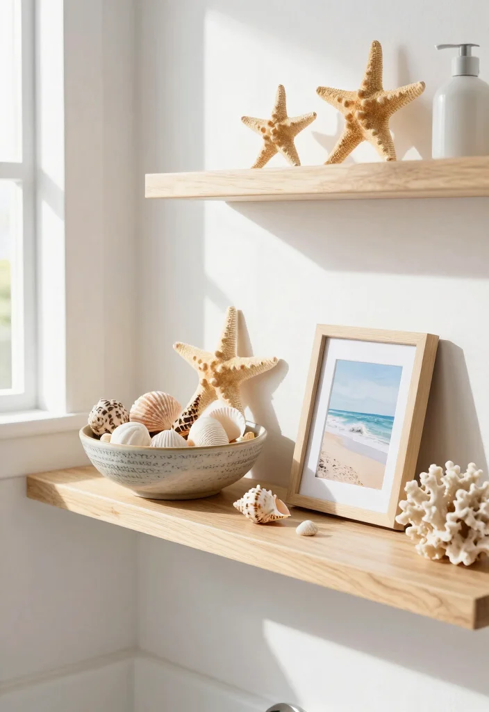 15 Nautical Bathroom Decor Ideas With Coastal Charm - 2. Seaside Accessories 1