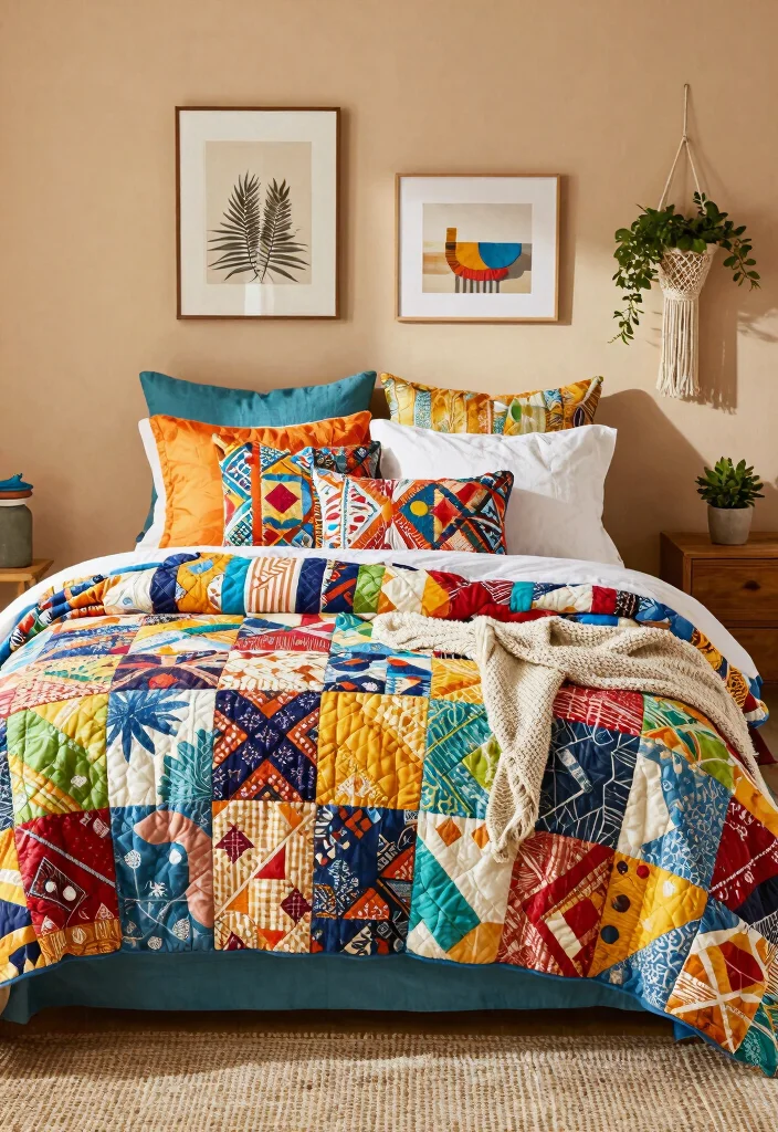 15 Quilt Bedroom Decor Ideas for Cozy Layered Charm - 1. Mix and Match Quilts for a Unique Look 1