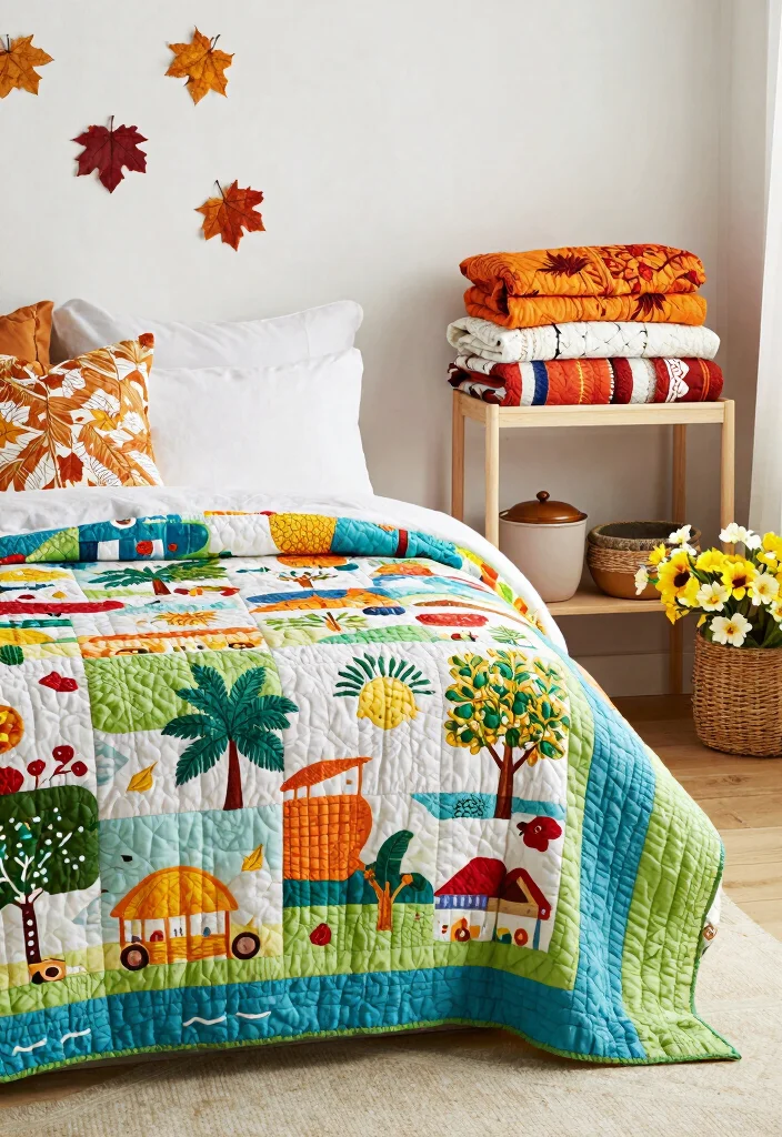 15 Quilt Bedroom Decor Ideas for Cozy Layered Charm - 11. Seasonal Quilt Swaps 1