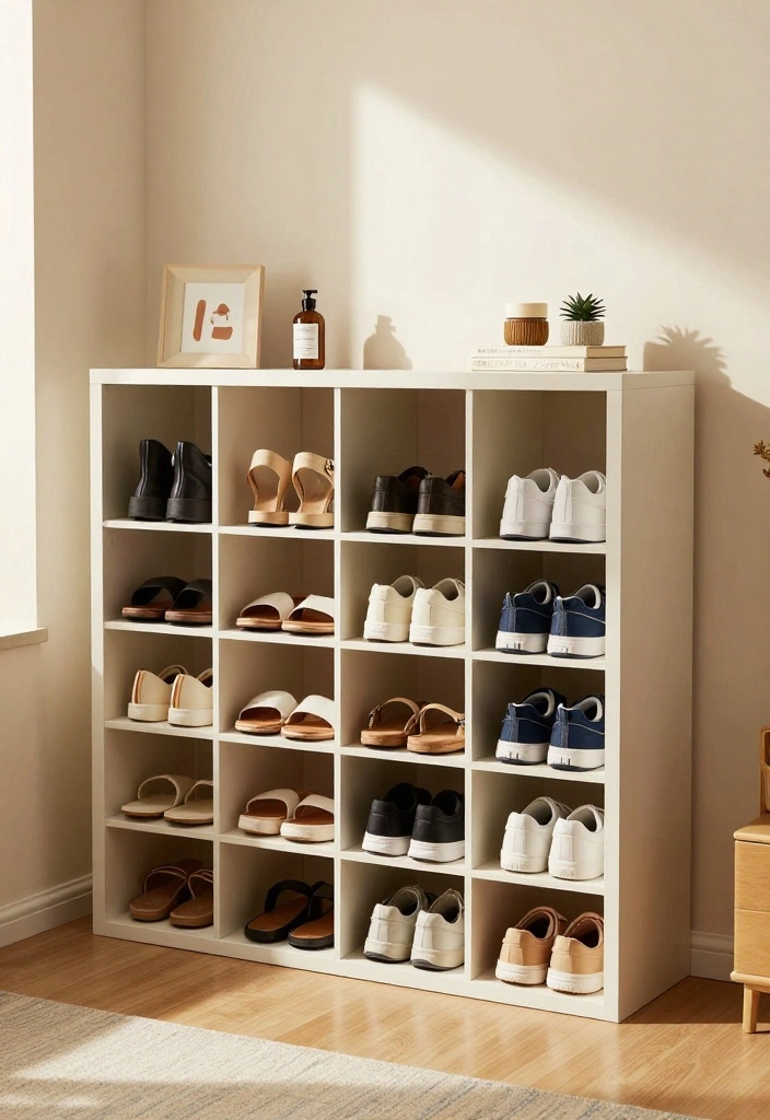 15 Shoe Display Ideas for Bedroom Organized Stylish Storage - 8. Shoe Cubbies for Easy Organization 1