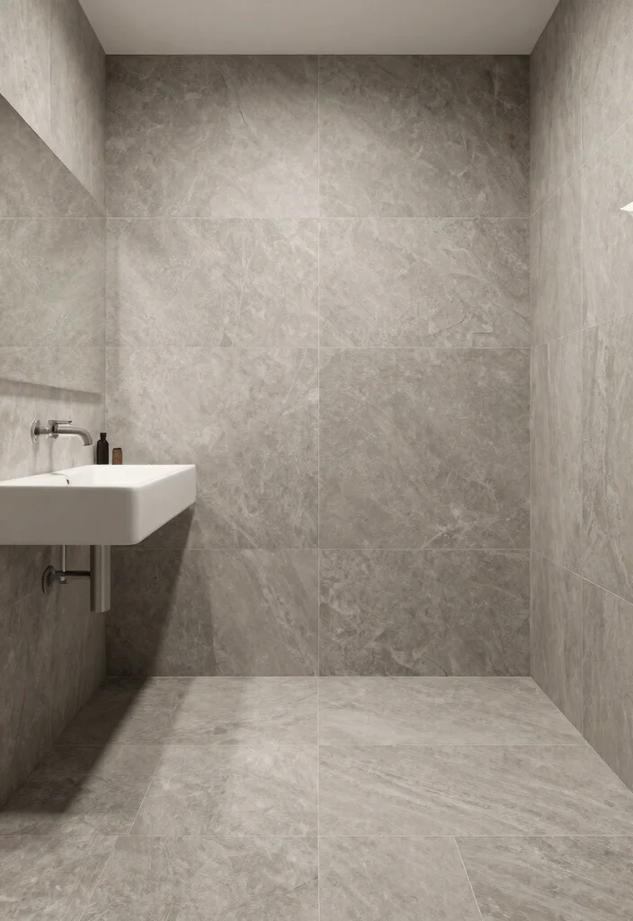 15 Slate Tile Bathroom Ideas For Natural Elegance - 11. Minimalist Slate Tile Designs 1