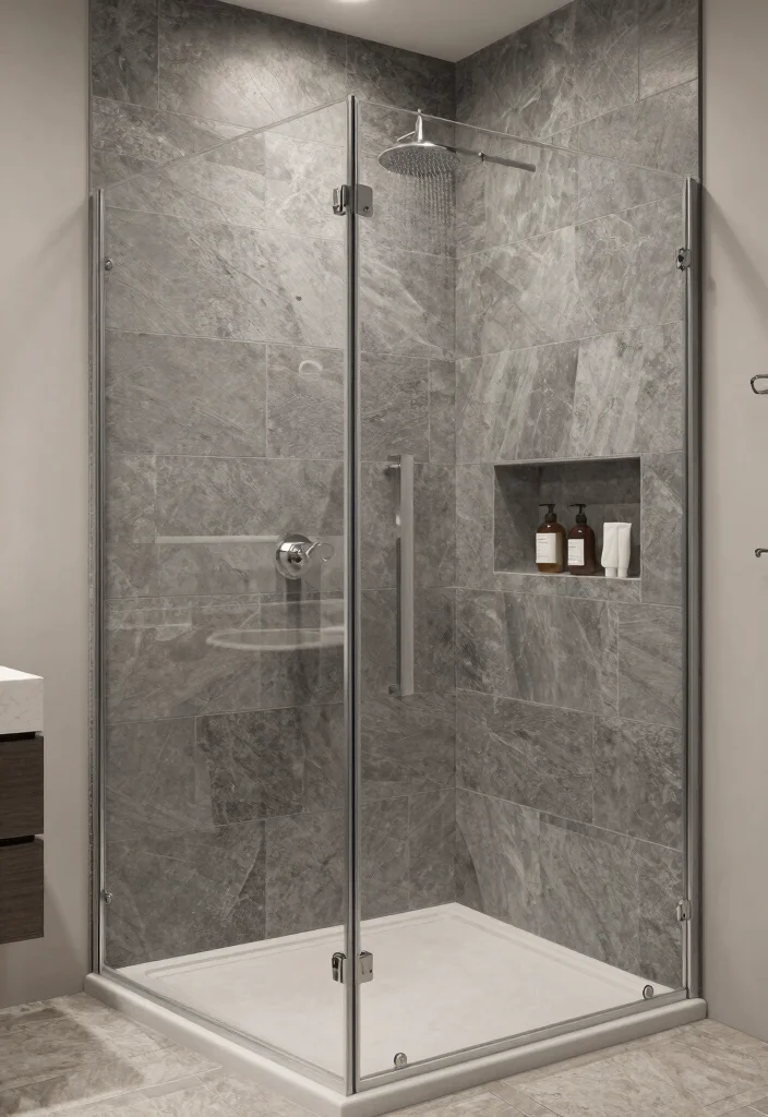15 Slate Tile Bathroom Ideas For Natural Elegance - 2. Slate Tile Shower Enclosure 1