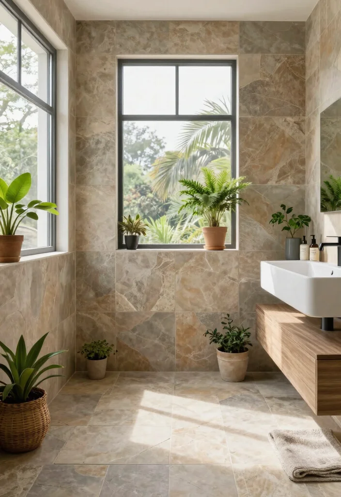 15 Slate Tile Bathroom Ideas For Natural Elegance - 7. Eco-Friendly Slate for Sustainable Design 1