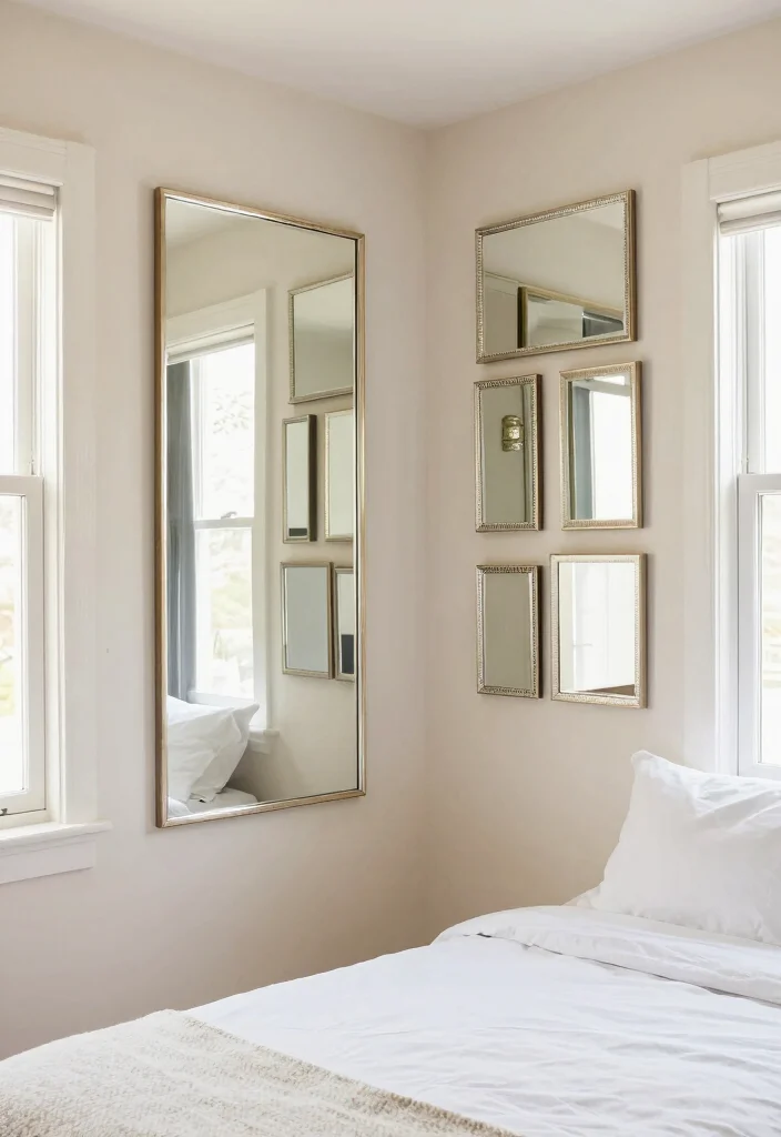 15 Small Twin Bedroom Ideas Compact Shared Style - 11. Use of Mirrors to Enhance Light 1