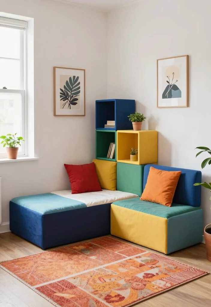 15 Small Twin Bedroom Ideas Compact Shared Style - 2. Modular Furniture for Versatile Spaces 1