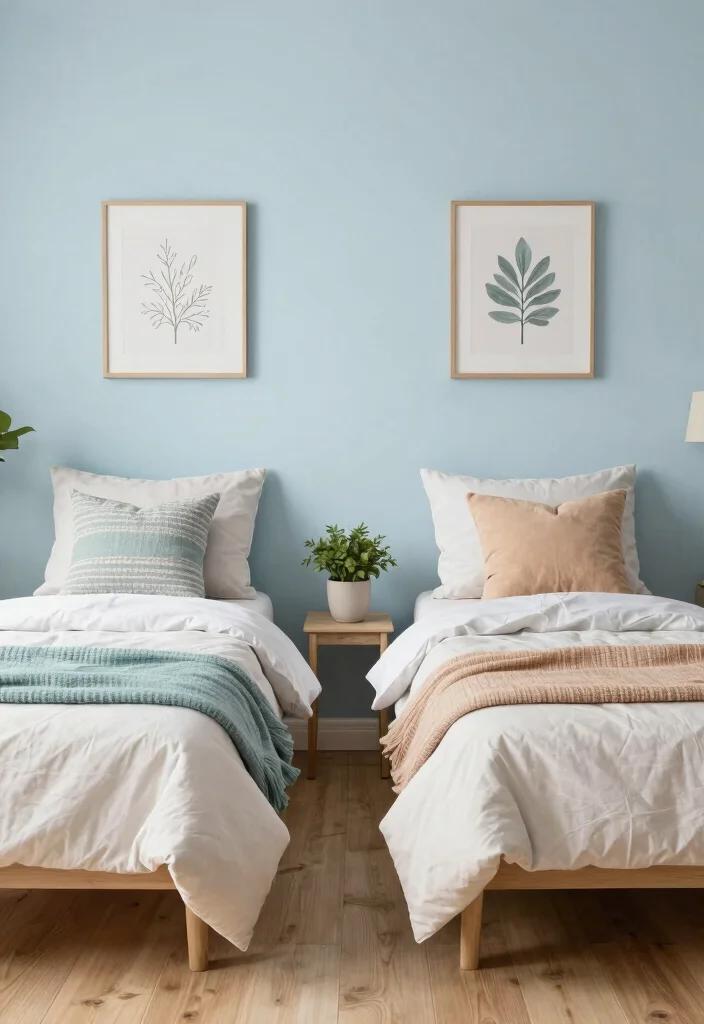 15 Small Twin Bedroom Ideas Compact Shared Style - 6. Harmonious Color Palettes 1