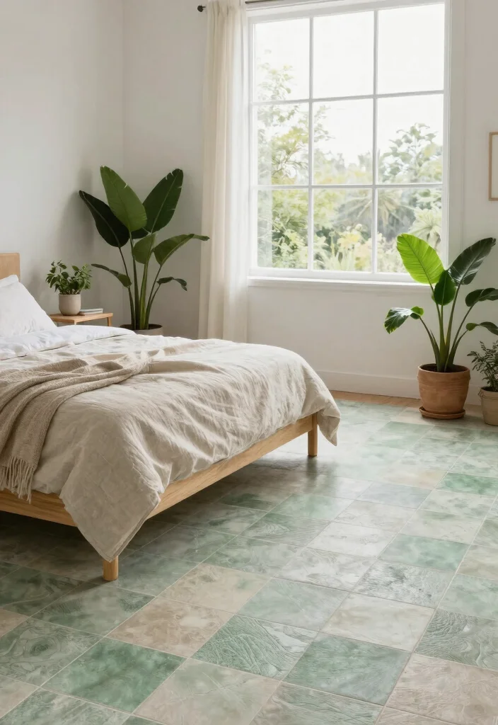 15 Tiles for Bedroom Wall Ideas with a Modern Textured Finish - 7. Nature-Inspired Textured Tiles 1