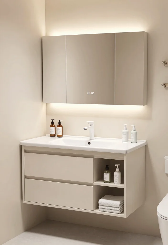 16 Bathroom Vanity Unit Ideas For Smart Storage - 14. Multi-Functional Vanity Units 1