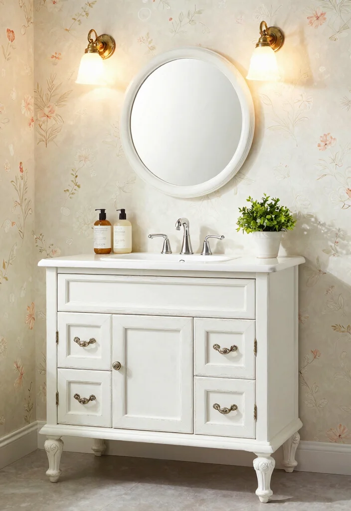16 Bathroom Vanity Unit Ideas For Smart Storage - 4. Vintage-Inspired Vanities 1