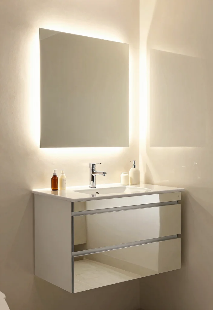 16 Bathroom Vanity Unit Ideas For Smart Storage - 7. Mirrored Vanity Units 1