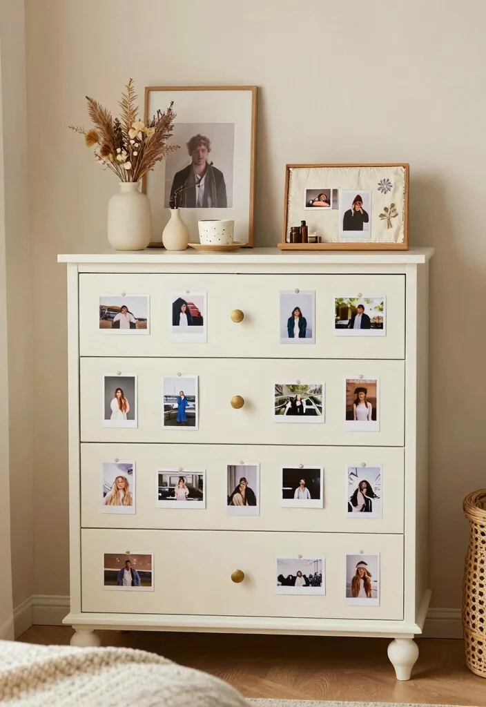 16 Bedroom Chest of Drawers Decor Ideas Polished Styling - 15. Personalized Decor 1