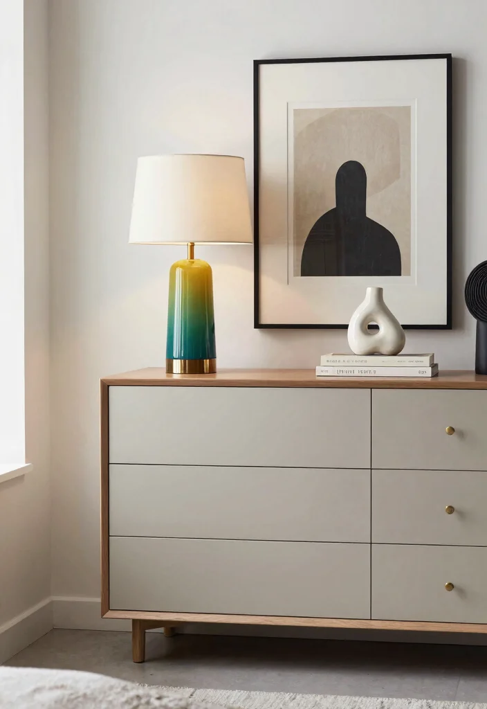 16 Bedroom Chest of Drawers Decor Ideas Polished Styling - 5. Statement Accessories 1