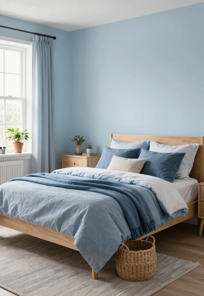 16 Bedroom Ideas Light Blue: Calm, Airy Vibes - 3. Calm Coastal Retreat 1