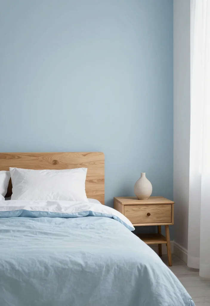 16 Bedroom Ideas Light Blue: Calm, Airy Vibes - 5. Minimalist Serenity 1