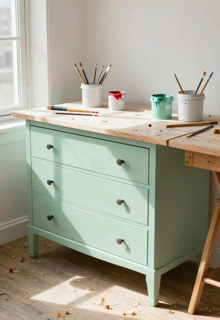 16 Bedroom Makeover on a Budget Ideas: Affordable Transformations - 3. Upcycle Furniture with Paint 1