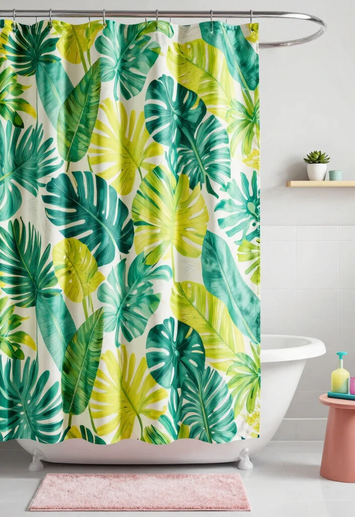 16 Colorful Bathroom Decor Ideas To Brighten The Space - 2. Colorful Shower Curtains 1