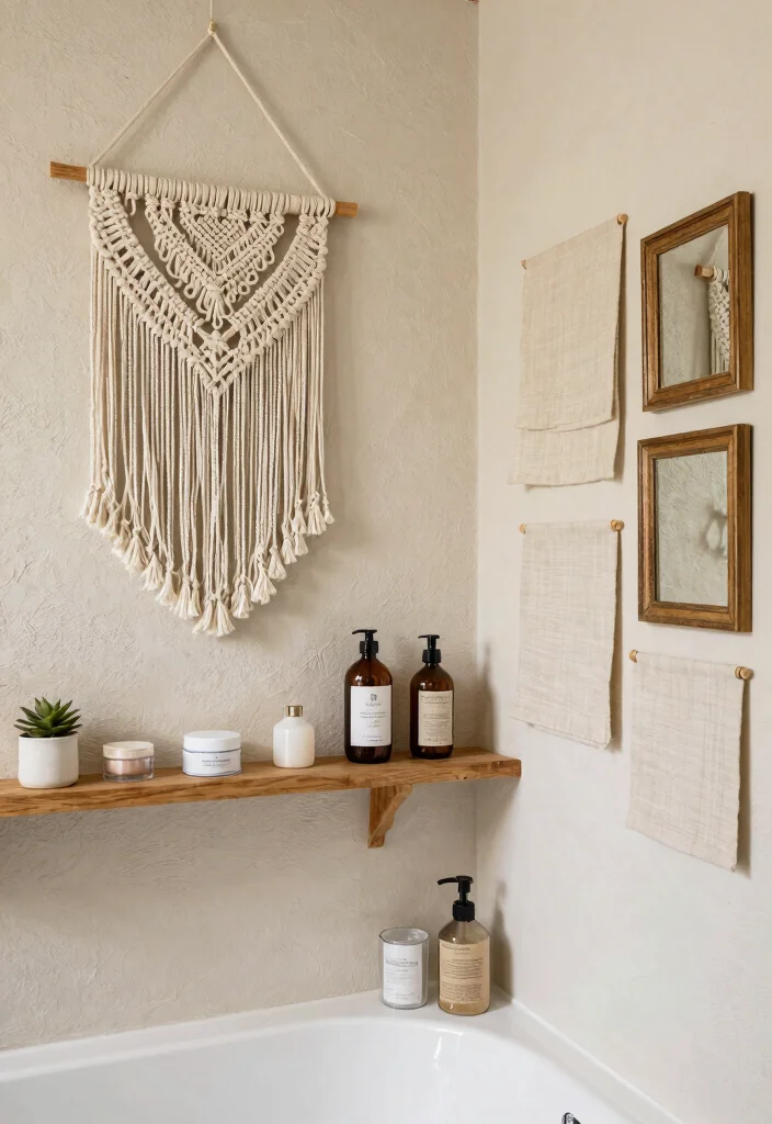 16 Colorful Bathroom Decor Ideas To Brighten The Space - 6. Textured Wall Decor 1