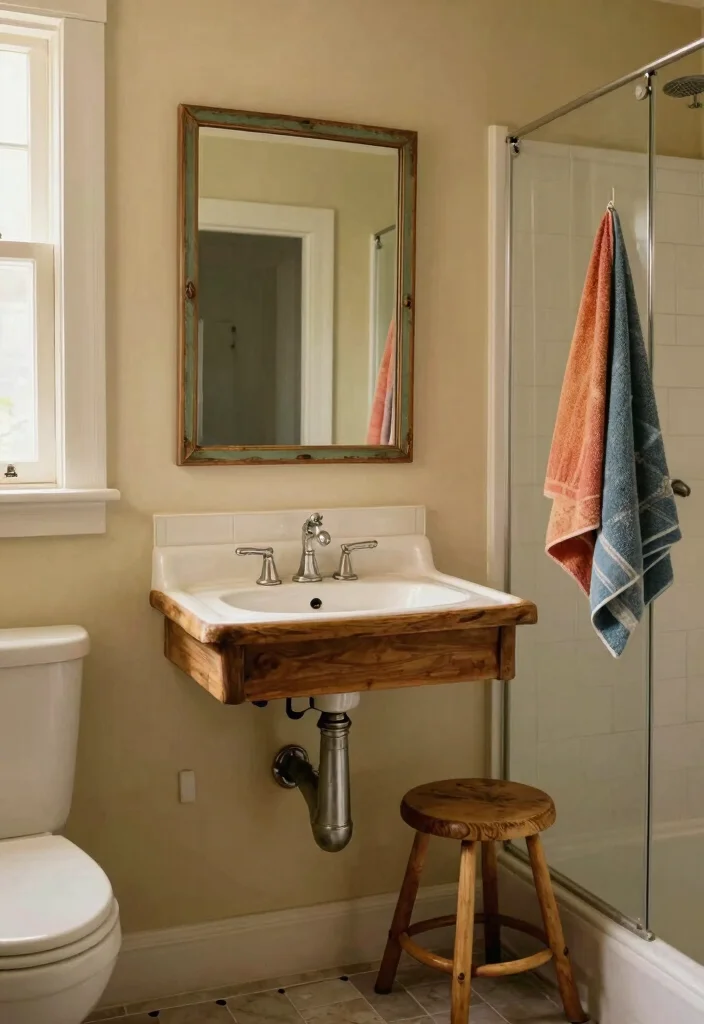 16 Cute Bathroom Ideas With Playful Personality - 11. Vintage Finds 1