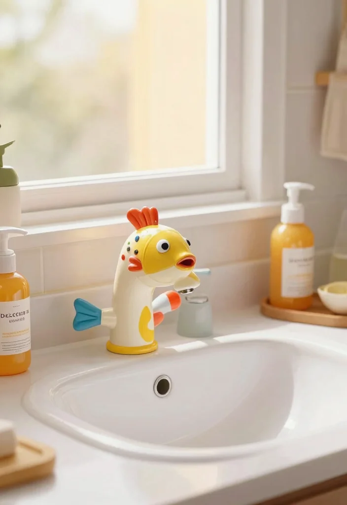 16 Cute Bathroom Ideas With Playful Personality - 13. Fun Faucet Designs 1
