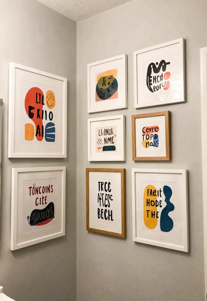 16 Cute Bathroom Ideas With Playful Personality - 5. Whimsical Wall Art 1