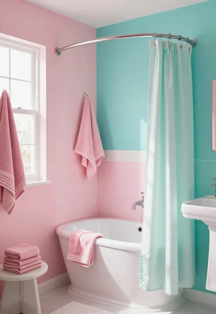 16 Cute Bathroom Ideas With Playful Personality - 6. Playful Color Schemes 1