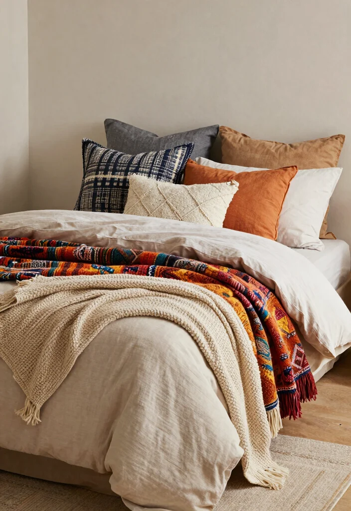 16 Cute Bedroom Ideas: Aesthetic Cozy Trendy Style - 1. Layered Textiles for Maximum Comfort 1