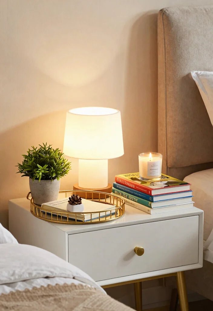16 Cute Bedroom Ideas: Aesthetic Cozy Trendy Style - 12. Chic Bedside Accessories 1