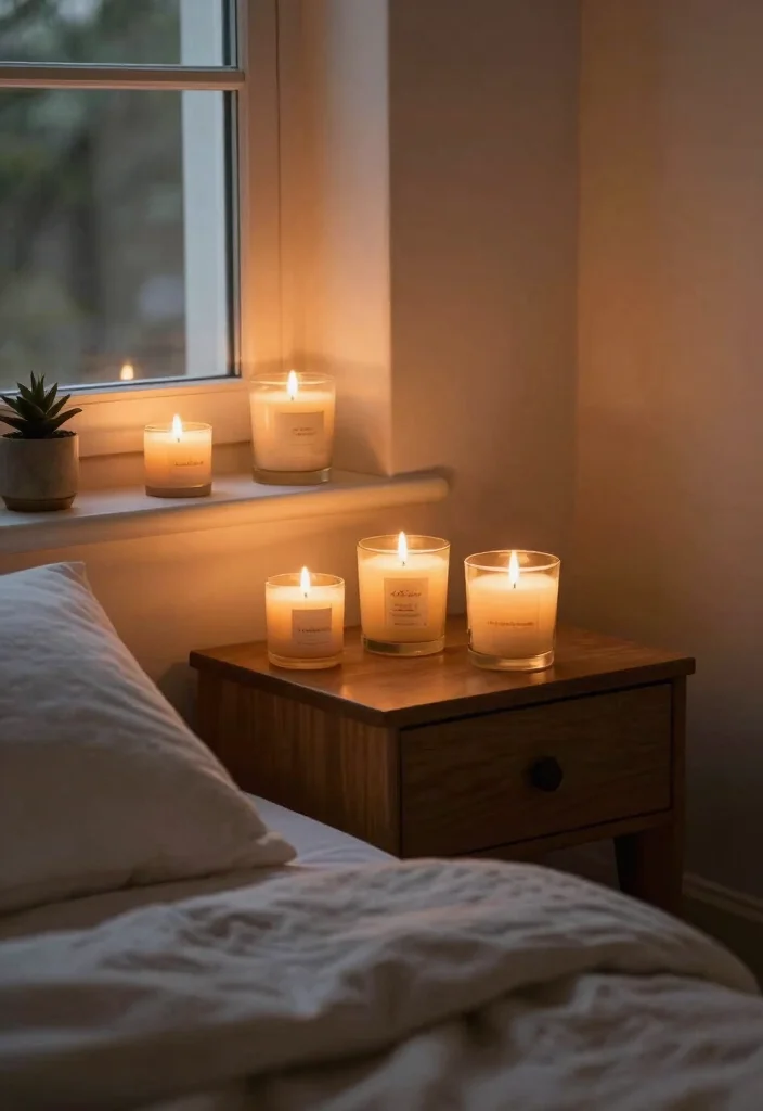 16 Cute Bedroom Ideas: Aesthetic Cozy Trendy Style - 16. Cozy Scent with Candles 1