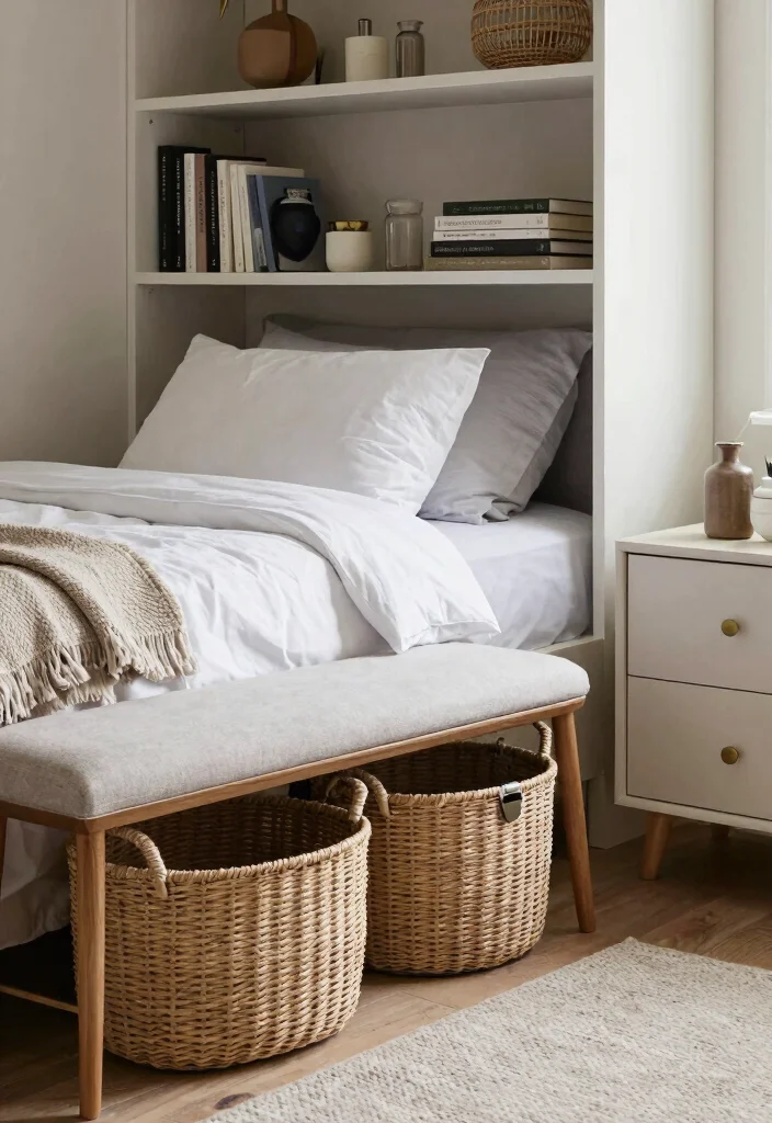 16 Cute Bedroom Ideas: Aesthetic Cozy Trendy Style - 9. Functional Storage Solutions 1