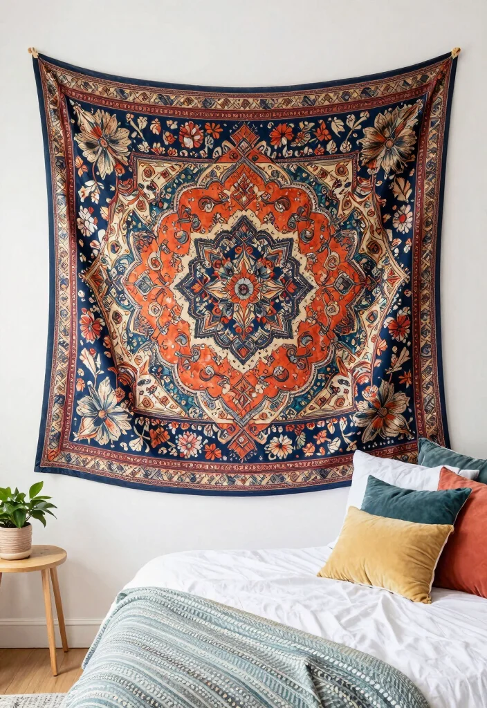 16 DIY Wall Decor for Bedroom Ideas: Creative Budget-Friendly - 9. Wall Tapestry 1