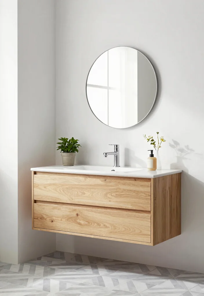 16 Floating Double Vanity Bathroom Ideas For Modern Homes - 1. Minimalist Wood Wonders 1