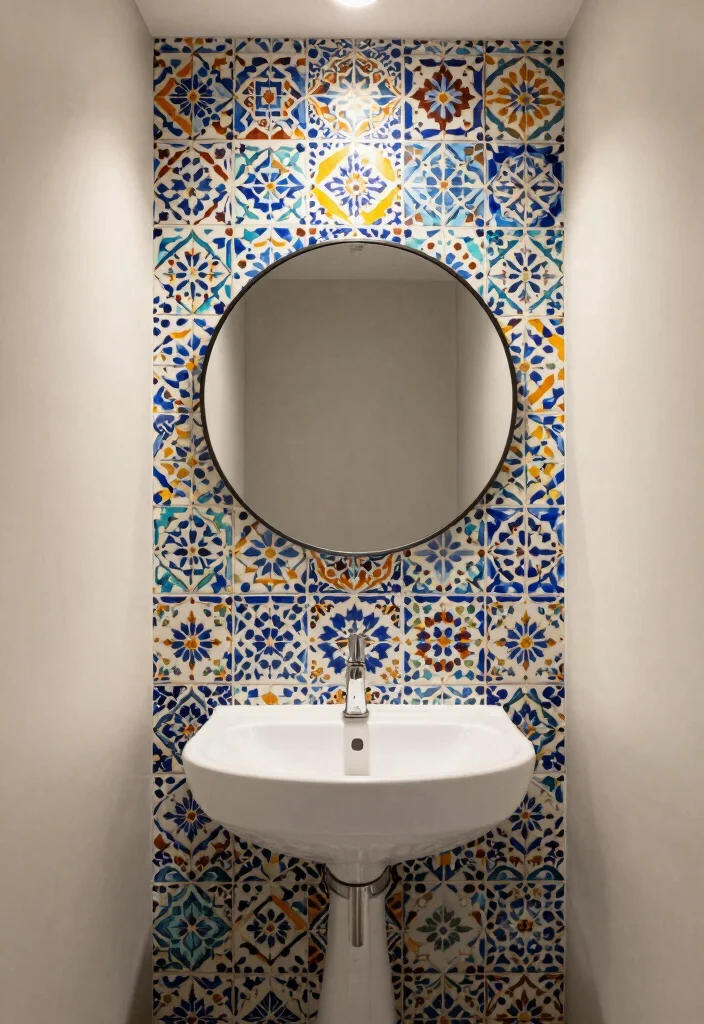 16 Moroccan Tile Bathroom Ideas With Stunning Patterns - 10. Accent Walls 1