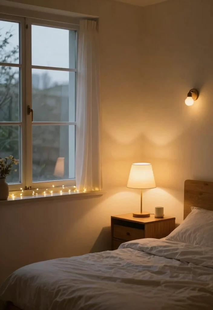 16 One Window Bedroom Ideas: Bright, Balanced Layouts - 14. Incorporate Soft Lighting 1