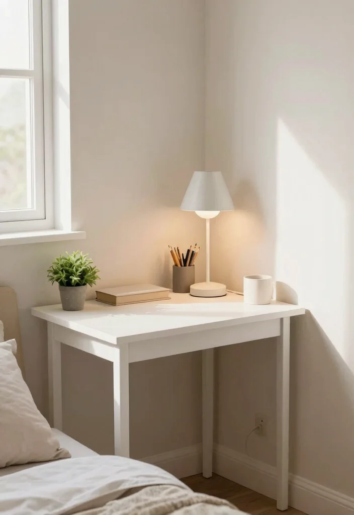16 Small Cosy Bedroom Ideas for Warm Relaxing Comfort - 12. Incorporate a Desk Space 1
