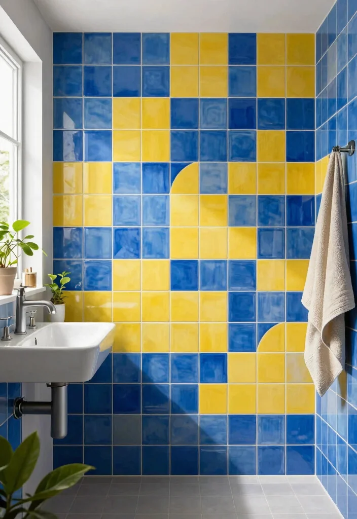 16 Trendy Bathroom Tile Ideas That Feel Fresh - 10. Bold Colored Tiles 1