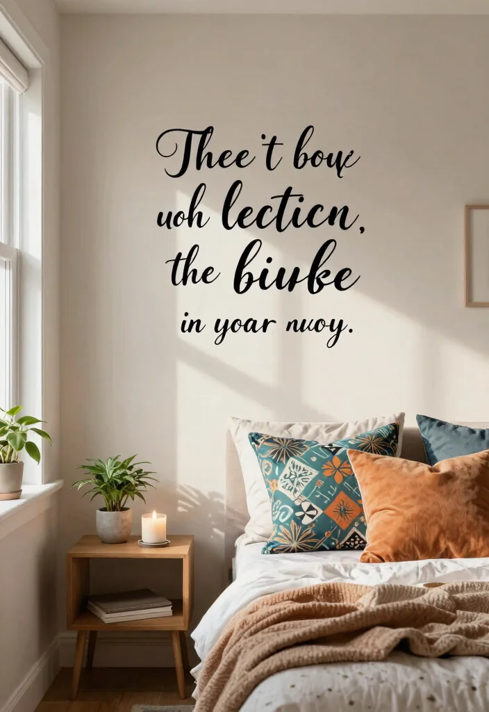 16 Wall Stickers Bedroom Aesthetic Ideas: Easy Trendy Decor - 7. Motivational Quotes 1
