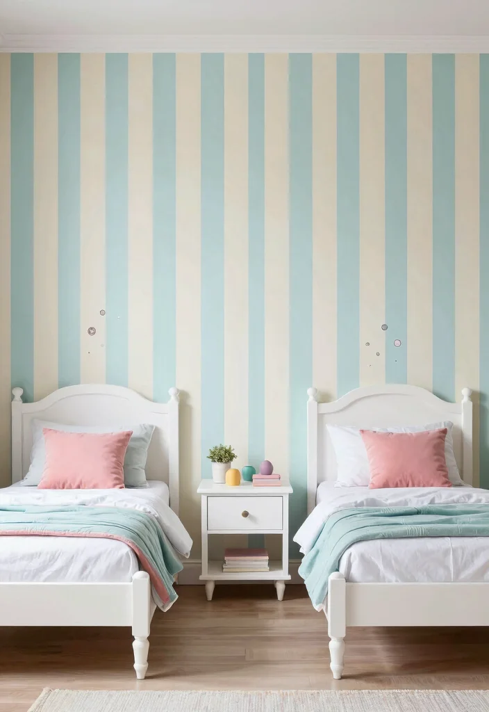 16 Wallpaper for Kids Bedroom Ideas Playful Creative Style - 16. Classic Stripes 1