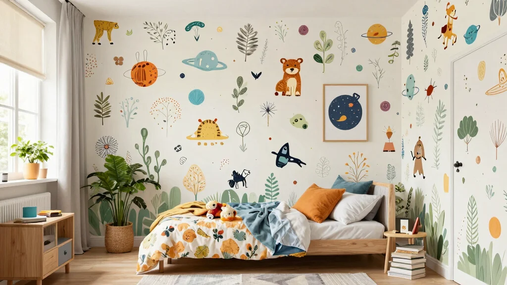 16 Wallpaper for Kids Bedroom Ideas Playful Creative Style